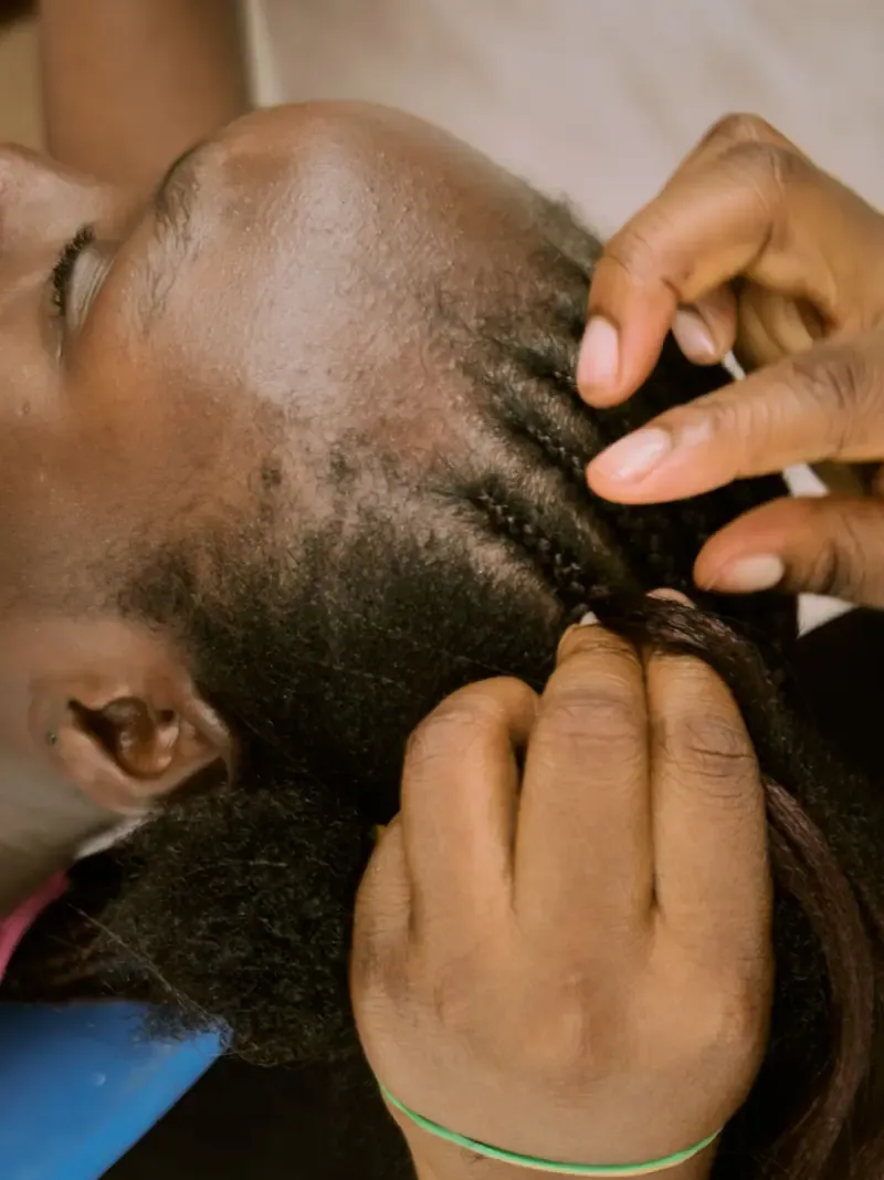 Hapo booking page for braiders in Ghana